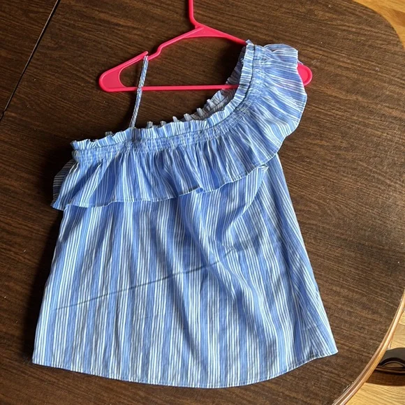 SWEET WANDERER TOP BLUE WHITE STRIPE SIZE LARGE - Picture 3 of 3